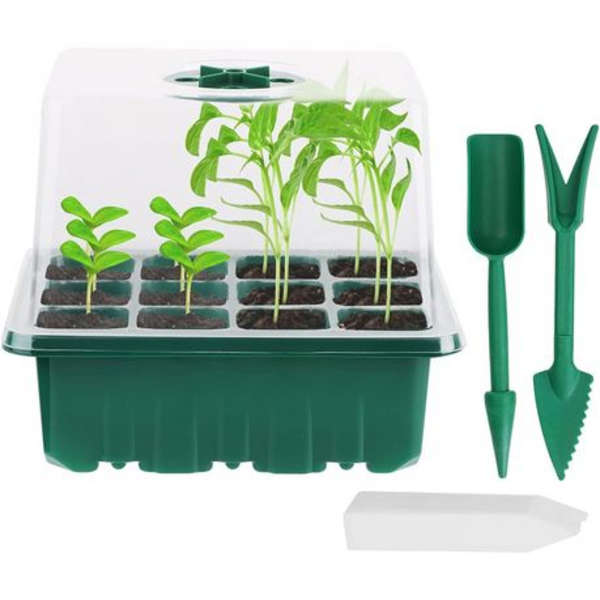 5 Pack - High Dome Seed Starter Tray Kit with Humidity Control Vents