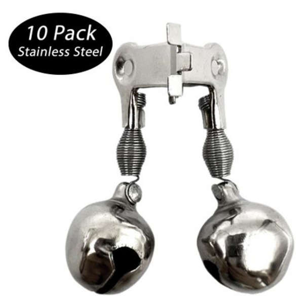 10pcs Twin Bell Bite Alarm - Stainless Steel