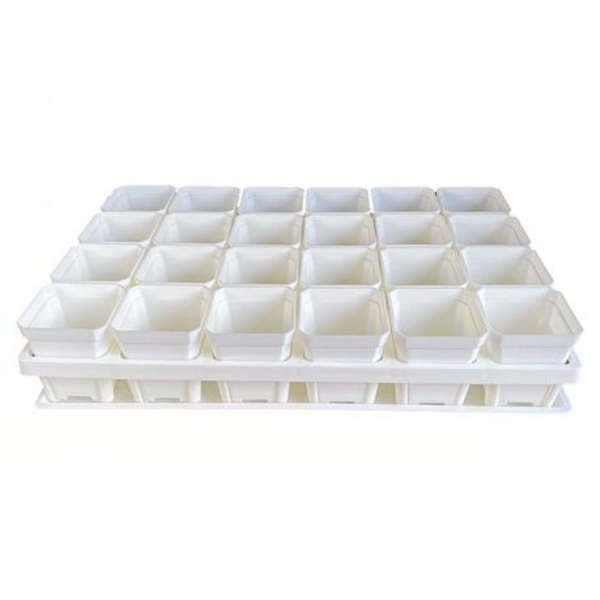 24 Seed Starter Pots with Holder &amp; Drip Tray