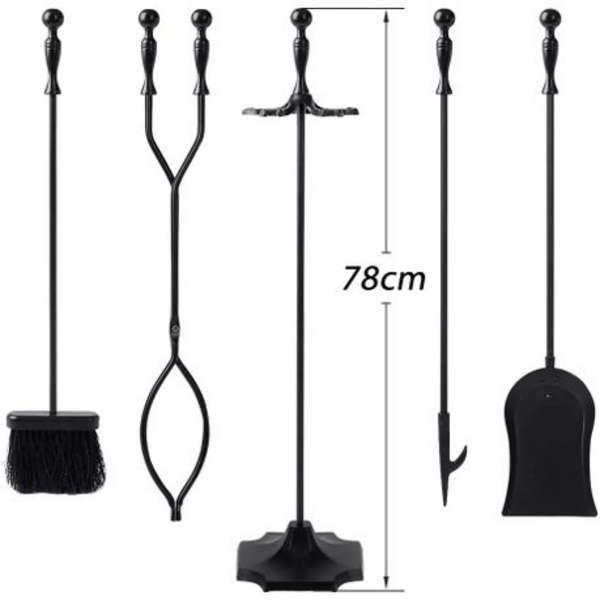 Elegant 5 Piece Fireplace Toolset