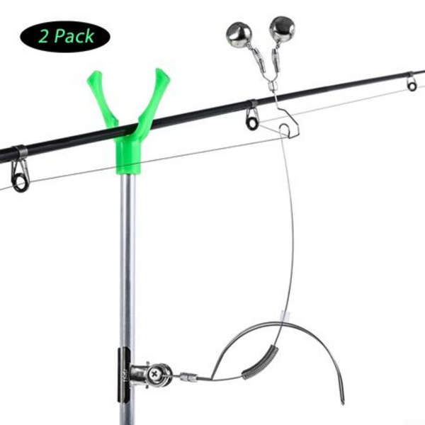 2pcs Stainless Steel Fishing Rod Bell Alarm