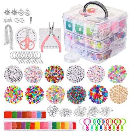 Crafters Jewellery Making Kit - 4655 Piece - With 3 Tier Box