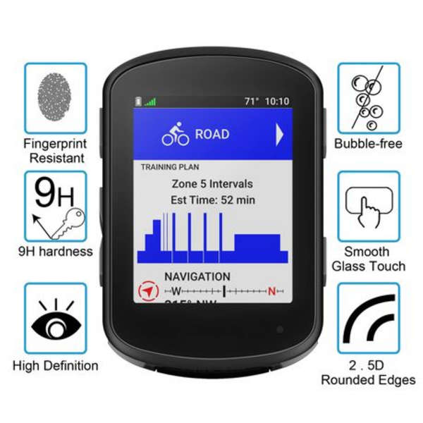 2x Tempered Glass Screen Protectors for Garmin Edge 540 / 840