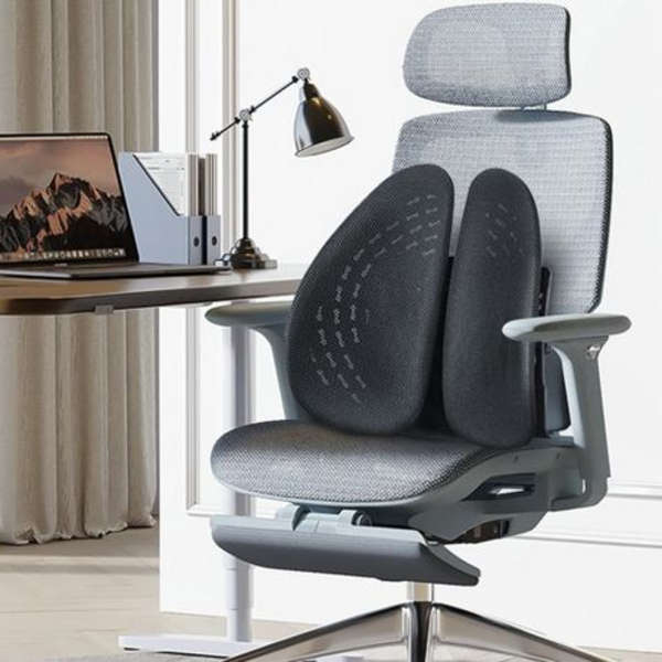 Adjustable &amp; Breathable Lumbar Support 40x40x14cm - Black