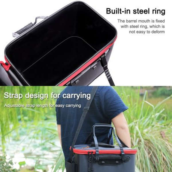 Mikanuo EVA Foldable Waterproof Fishing Bucket Small-35cm