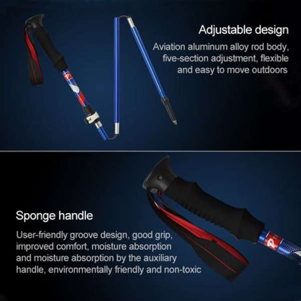 KODENOR Aluminum Alloy Trekking Pole - Black
