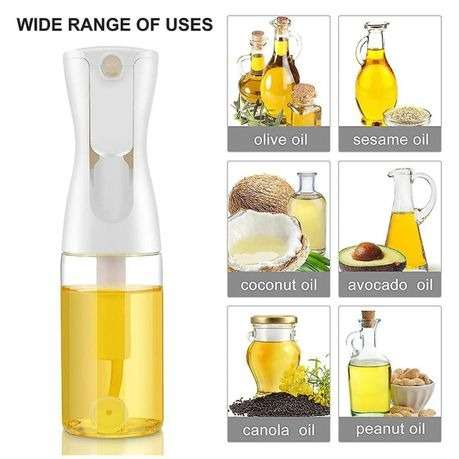 200ml Oil Spray Bottle Cooking Baking Multi-Use Spray Bottle - 2 Pack - Black