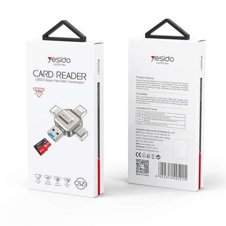 Yesido GS23 USB 3.0 4 In 1 Card Reader