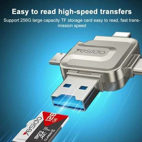 Yesido GS23 USB 3.0 4 In 1 Card Reader