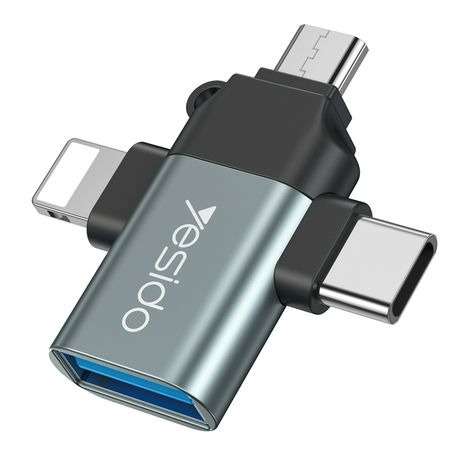 Yesido 3 in 1 Fast Data Transmission Otg Adapter GS15-EM