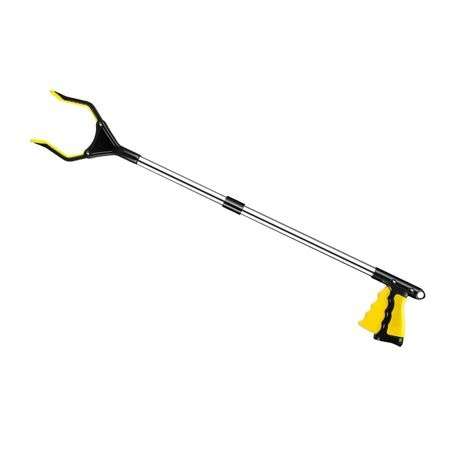 Fold-able Grabber Reacher with Magnetic Non-Slip Rotating Jaw - Yellow