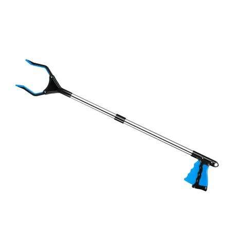 Fold-able Grabber Reacher with Magnetic Non-Slip Rotating Jaw - Blue