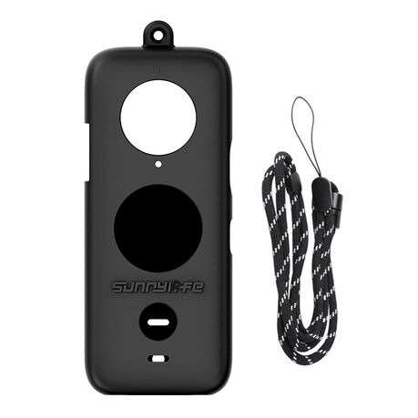 SunnyLife Silicone Cover with Lanyard for Insta360 ONE X2 - Black
