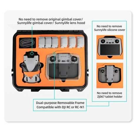 SunnyLife ABS Hard Shell Waterproof Case for DJI Mini 3 Pro