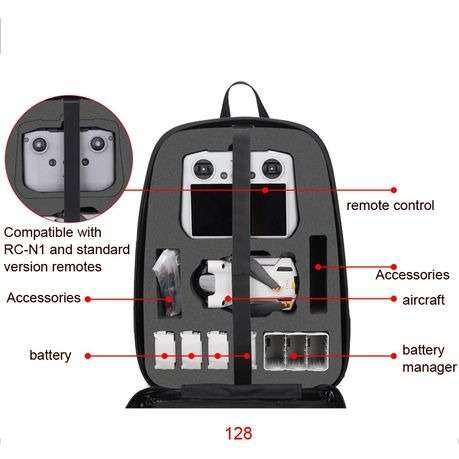 Hard-Shell Maxi Backpack for DJI Mavic Mini 3 PRO (Brushed Grey)