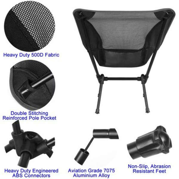 5by5 Ultralight Compact Camping Seat (With Aircraft Grade Aluminium Frame)
