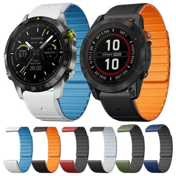 LOBO 26mm Magnetic QuickChange Strap Compatible with Garmin Fenix 3/5X/6X/7X/8 51mm etc