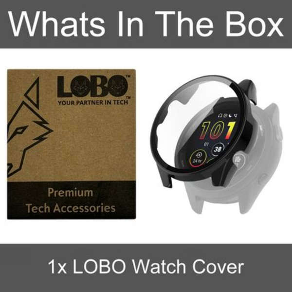 LOBO Protector with Built-In Tempered Glass for Garmin Forerunner 165