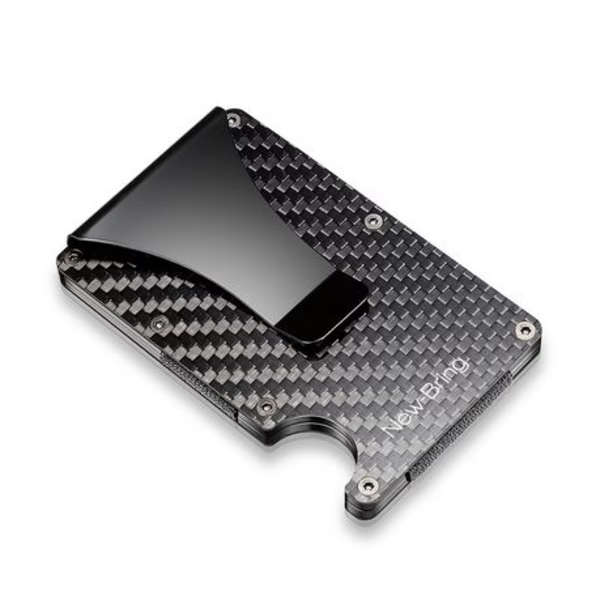 New-Bring Aluminium Minimalist Card Holder &amp; Money Clip RFID Blocking