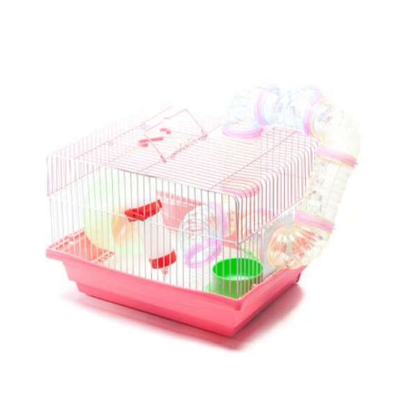 Hamster Cage With Tunnel (35cm x 28cm x 23cm)
