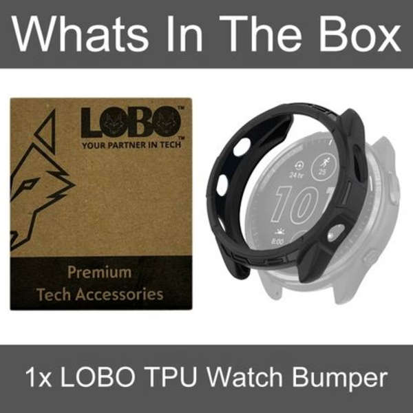 LOBO TPU Protective Bumper Cover for Garmin Forerunner 965