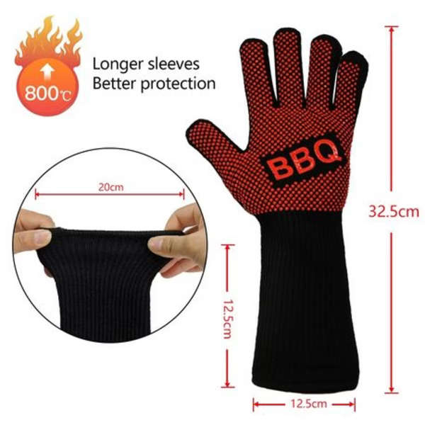 BBQ Braai Gloves - Red