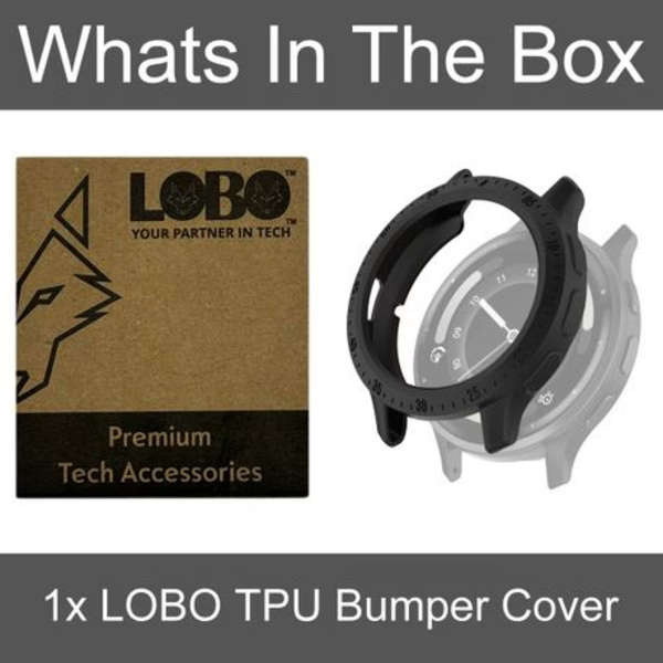 LOBO TPU Protective Bumper Cover for Garmin Venu 3 (Black)