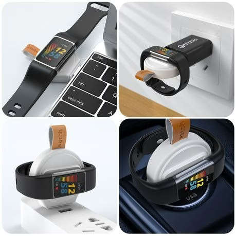 USB Charging Dock for Fitbit Charge 5 / Luxe A-07 (White)