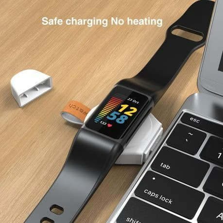 USB Charging Dock for Fitbit Charge 5 / Luxe A-07 (White)