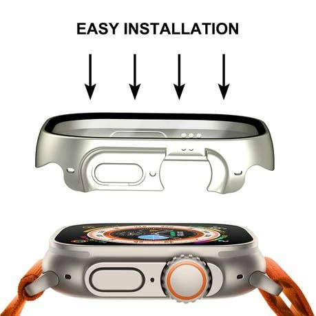 ENKAY Bumper with Tempered Glass for Apple Watch Ultra 49mm - Transparent