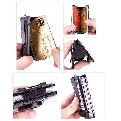 Aluminium & Carbon Fibre Card Wallet with Airtag Holder