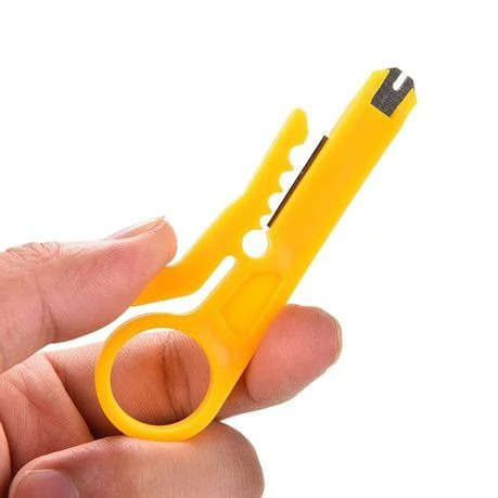 RJ45 Crimping Tool For Pass-Through Connectors With Extra Wire Stripper