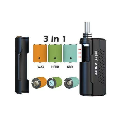 Anlerr Gnuff 3-in-1 with Vaporizer OLED Display (Black)