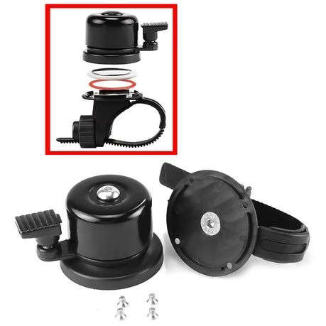 Bicycle Bell with Hidden Airtag Holder - Black