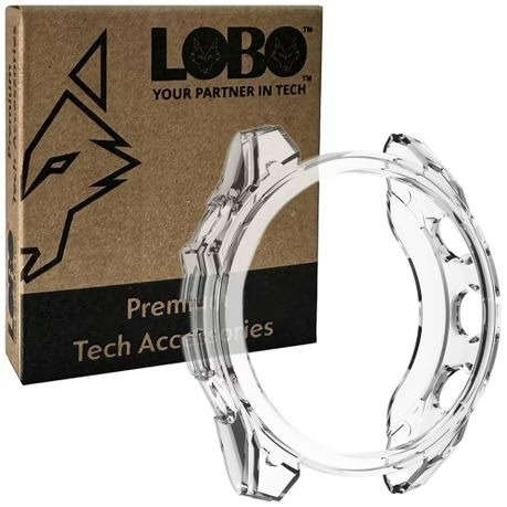 LOBO TPU Protective Bumper for Garmin Fenix 8 - 51mm, Amoled &amp; Solar - Clear