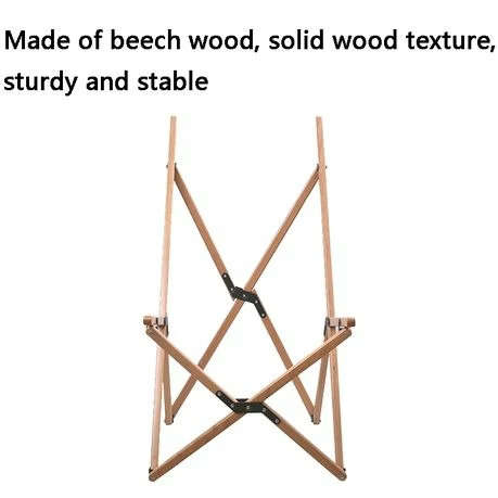 ShineTrip Luxury Beechwood Folding Chair with Bag (Black Canvas)
