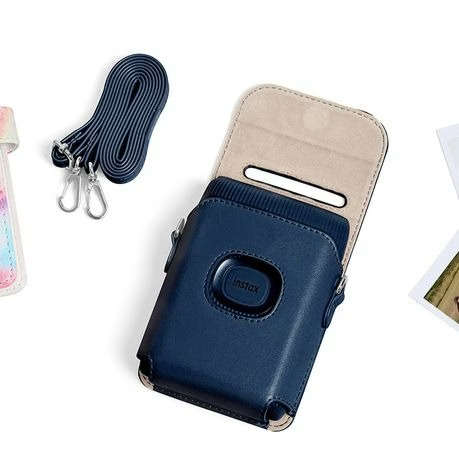PU Leather Case & Strap for Instax Mini Link2 - Blue