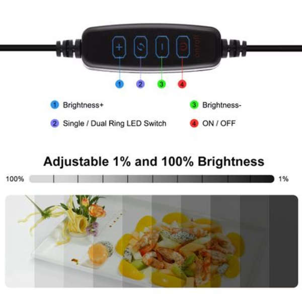PULUZ 30cm LED Photo Softbox with 6 Colour Backdrops