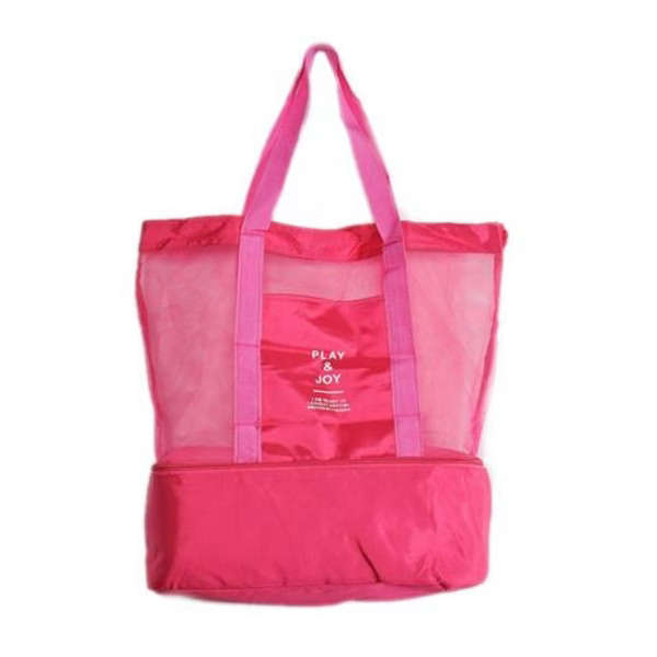Mesh Beach Bag with Detachable Insulated Cooler