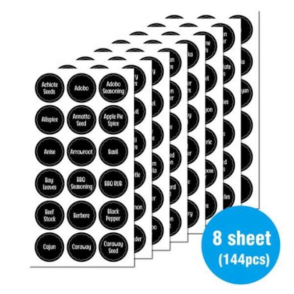 144 Piece Jar &amp; Spice Adhesive Labels
