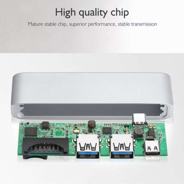 Basix T5 5-in-1 Aluminium USB Type-C Hub