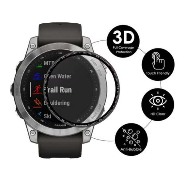 2 PCS WILK Acrylic Screen Protectors with 3D Edge for Garmin Fenix 7