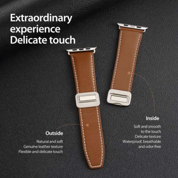 Dux Ducis Genuine Leather Strap compatible with Apple Watch 38/40/41mm