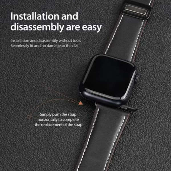 Dux Ducis Genuine Leather Strap compatible with Apple Watch 38/40/41mm
