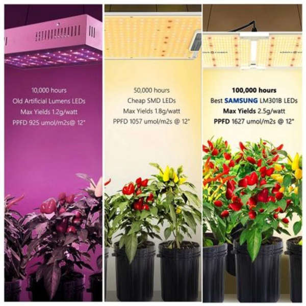 220W Dimmable Full Spectrum LED Grow Light- Quantum Board with Samsung Chip