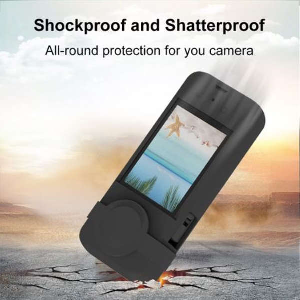 PULUZ Silicone Protective Cover with Lens Cover for Insta360 X3 - Black
