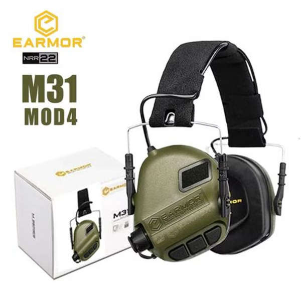 Earmor M31 MOD4 NRR22 Electronic Ear Protector with Aux