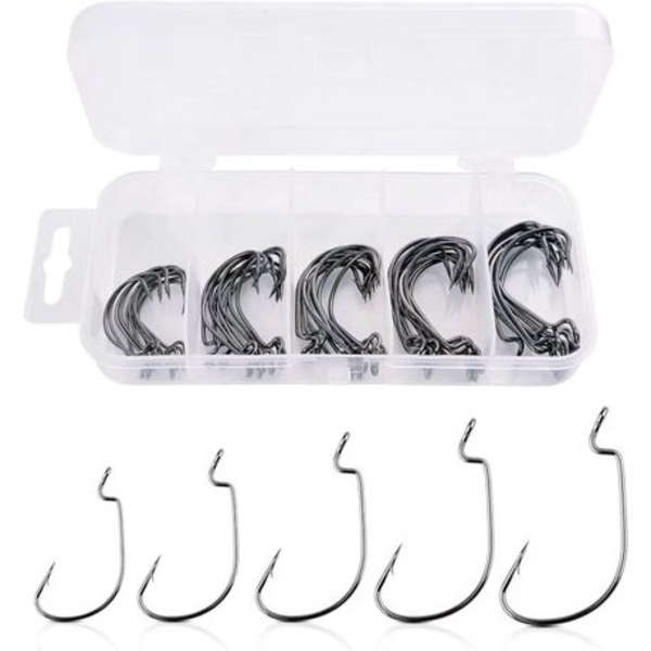 50pc Worm Hook (5 Sizes - Please See Image for Sizes)