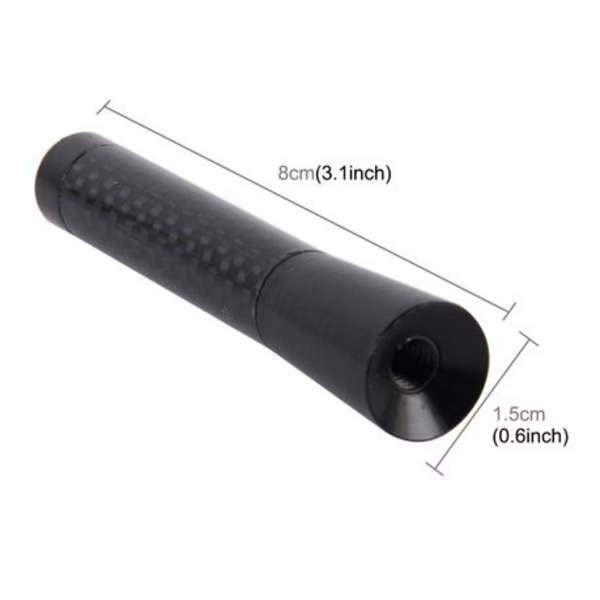 T4U Universal Car Aerial / Antenna 8cm (Black/Carbon)