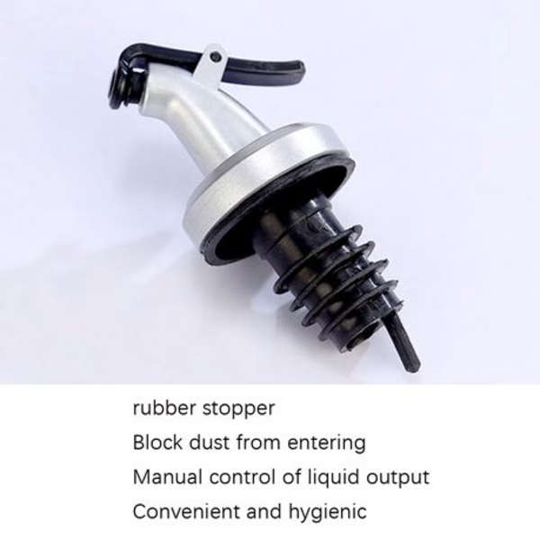 T4U Oil and Vinegar Pourer Set - Stainless Steel &amp; Glass (300ml 2 Piece)